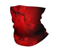 WHJSSF Red Cherry Blossom Prints Multifunctional Sports Headband - Seamless Athletic Throw, Bike Head Cover, Quick-Dry Neck Warmer for Men & Women