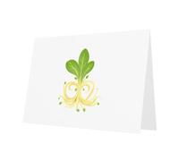 WHJSSF Red Greeting Card Cute little bean sprouts Printed Perfect for Valentine's Day, Wedding Anniversary & Party Invitations