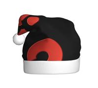 WHJSSF Red question mark Pattern Christmas Hat for Adult quality accessory soft, lightweight, and fluffy
