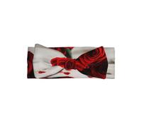 WHJSSF Red Rose Prints Baby Bow Headband - Soft & Stretchy Newborn Accessory for Photo Shoot, Cute Hairpiece for Little Girls