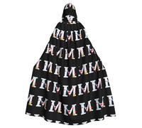 WHJSSF Rendering the love of letters Printing Halloween Adult Hooded Cape Cloak - Super Large Hooded Cloak No Zipper