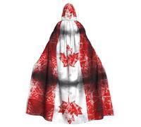 WHJSSF Retro Canada Flag Picture Halloween Adult Hooded Cloak is a super large, comfortable, and durable cloak