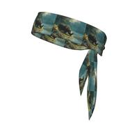 WHJSSF Rhino on the river bank Pattern Sports Double-Sided Headscarf for Women and Men Adjustable for All Head Circumferences