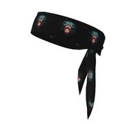WHJSSF Roaring Evil Spirit Pattern Sports Double-Sided Headscarf for Women and Men Adjustable for All Head Circumferences