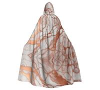 WHJSSF Rose Gold Marble Pattern Printing Halloween Adult Hooded Cloak for various party and carnival settings