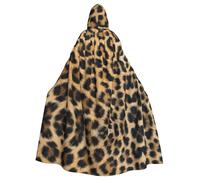 WHJSSF Rough Leopard Print Prints Hooded Cloak - Long Halloween Throw, Cozy Costume Layer with Drawstring