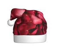 WHJSSF Scattered rose petals Picture Christmas Hat for Adult Making It a Fun and Durable Gift for Men and Women
