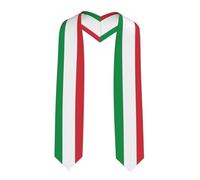 WHJSSF Sharp Corner Graduation Shawl Stole Italian flag Pattern Good drape not easy to deform