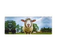 WHJSSF Sheep Looking Camera Mouse Pad 12x31.5in Extended Gaming Desk Mat