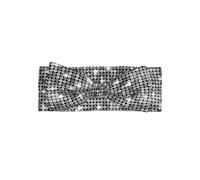 WHJSSF Silver Sequin Sparkle Pattern Prints Baby Bow Headband - Soft & Stretchy Newborn Throw for Cute Photo Shoots & Baby Showers