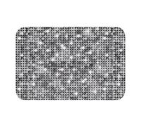 WHJSSF Silver Sequin Sparkle Pattern Prints Hem Mat 40x60 - Well-crafted Bathroom Throw Rug | Quick-Drying Accent Cover for Guest Rooms & Spa Retreats