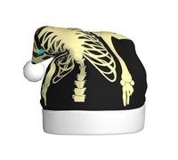 WHJSSF Skeleton listening to music Pattern Christmas Hat for Adult quality accessory soft, lightweight, and fluffy