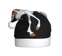 WHJSSF Skeleton on horseback Printed Christmas Hat for Adult for men and women clothing headband for festive occasions