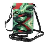 Whjssf Small Cell Phone Purse 7.6x4.9in 3d Snake Printed Leather Crossbody Flap Phone Case For Women, Perfect For Walking, Camping
