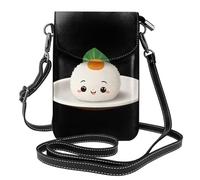 WHJSSF Small Cell Phone Purse 7.6x4.9in Cute Rice Balls Printed Leather Crossbody Flap Phone Case For Women, Perfect For Walking, Camping
