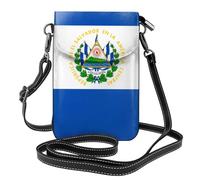 Whjssf Small Cell Phone Purse 7.6x4.9in El Salvador Printed Leather Crossbody Flap Phone Case For Women, Perfect For Walking, Camping