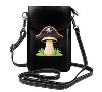 WHJSSF Small Cell Phone Purse 7.6x4.9in Fox Print On Playing Cards Printed Leather Crossbody Flap Phone Case For Women, Perfect For Walking, Camping Black