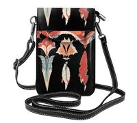 Whjssf Small Cell Phone Purse 7.6x4.9in Fox Tail Personalized Print Printed Leather Crossbody Flap Phone Case For Women, Perfect For Walking, Camping