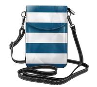 Whjssf Small Cell Phone Purse 7.6x4.9in Greek Flag Printed Leather Crossbody Flap Phone Case For Women, Perfect For Walking, Camping