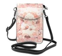 WHJSSF Small Cell Phone Purse 7.6x4.9in Little Fat Sheep Among The Flowers Printed Leather Crossbody Flap Phone Case For Women, Perfect For Walking, Camping