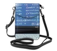 Whjssf Small Cell Phone Purse 7.6x4.9in Programmer Programming Code Printed Leather Crossbody Flap Phone Case For Women, Perfect For Walking, Camping