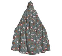 WHJSSF Snowman and Fawn Prints Halloween Adult Hooded Cloak is a super large, comfortable, and durable cloak