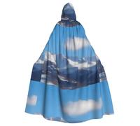 WHJSSF Snowy Mountains of B Prints Halloween Adult Hooded Cloak is a super large, comfortable, and durable cloak