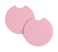 WHJSSF Solid color pink Prints Car Cup Coasters 2-Pack - Durable Neoprene Throw for a Spotless Ride - Protects Against Spills & Fits Most Vehicles