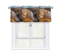 WHJSSF Source of water in the desert Prints curtain with short pole, 54x18in for most standard or decorative curtain rods, for kitchens, bathrooms, laundry rooms