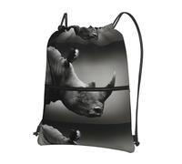 WHJSSF South Africa Animal Prints Drawstring Zipper Backpack - Lightweight Water-Resistant Sport Gym Bag with Front Pocket & Internal Organizer - Perfect for Travel, Yoga & Hiking