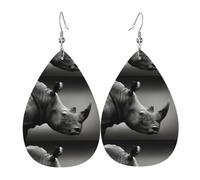 WHJSSF South Africa Animal Prints Teardrop Leather Earrings - Lightweight Dangle Earrings for Women, Vivid Color Faux Leather Drops with Silver Plated Hooks, Stylish Accessories for Parties & Gifts