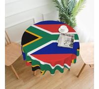 WHJSSF South Africa flag Prints Round Decorative Table Throw 60 Inch - Waterproof Table Cover for Dining, Coffee Tables, and Outdoor Events