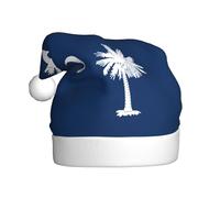 WHJSSF South Carolina Flag Picture Christmas Hat for Adult Making It a Fun and Durable Gift for Men and Women