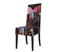WHJSSF Strange Insects Prints Protection Cover for Dining Chair - Soft, Comfortable, Wrinkle-Resistant Elastic Fits Most Armless Chairs