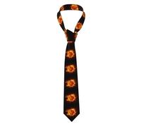 WHJSSF Sun Fireball Prints Men's Necktie - Durable Polyester Throw for Formal Events & Business, Effortless Maintenance & Classic Appeal