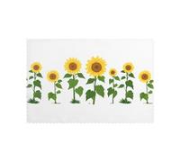 WHJSSF Sunflowers chase the sun Printing Placemats for Dining Table Set of 6 for Hotels, Homes, and Banquets as Decorative Table Decorations, Beautiful durable