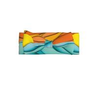 WHJSSF Sunset and Sunrise with Ocean Sea Waves Prints Baby Bow Headband - Soft & Stretchy Newborn Throw for Cute Photo Shoots & Baby Showers