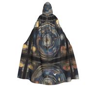 WHJSSF Tarot Compass Picture Halloween Adult Hooded Cloak is a super large, comfortable, and durable cloak
