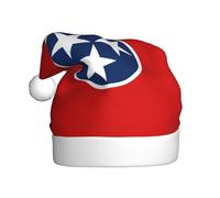WHJSSF Tennessee State Flag Picture Christmas Hat for Adult Making It a Fun and Durable Gift for Men and Women