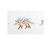 WHJSSF The ferocious fox Printing Placemats for Dining Table Set of 6 for Hotels, Homes, and Banquets as Decorative Table Decorations, Beautiful durable