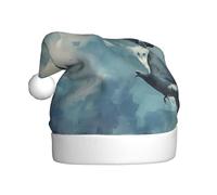 WHJSSF The pigeon in the white clouds Printed Christmas Hat for Adult for men and women clothing headband for festive occasions