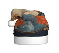 WHJSSF The Rabbit Behind the Screen Picture Christmas Hat for Adult Making It a Fun and Durable Gift for Men and Women