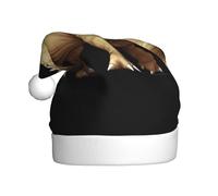 WHJSSF The terrifying triceratops Pattern Christmas Hat Durable for Adult for Halloween, Christmas, New Year