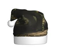 WHJSSF The terrifying triceratops Picture Christmas Hat for Adult Making It a Fun and Durable Gift for Men and Women