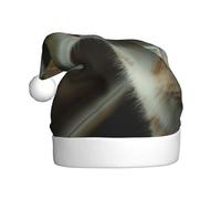 WHJSSF The Thinker at the Window Printed Christmas Hat for Adult for men and women clothing headband for festive occasions