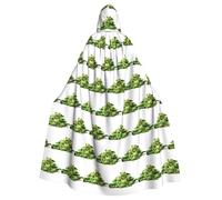 WHJSSF Three Little Frogs Prints Halloween Adult Hooded Cape Cloak - Super Large Hooded Cloak No Zipper