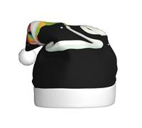 WHJSSF Three little white snakes under the rainbow Printed Christmas Hat for Adult for men and women clothing headband for festive occasions