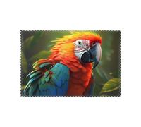 WHJSSF Tropical parrot Pattern Placemats for Dining Table Set of 6 Thick and Sturdy Design for Excellent Wear Resistance, Good Wrinkle Resistance