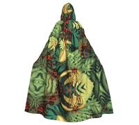 WHJSSF Tropical Rainforest Spiders Printing Halloween Adult Hooded Cloak for various party and carnival settings