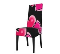 WHJSSF Two pink hearts Prints Dining Chair Throws Stretch Slipcovers - Seamless Fit, Wrinkle-Free Comfort & Easy Care for Your Dining Room Chairs